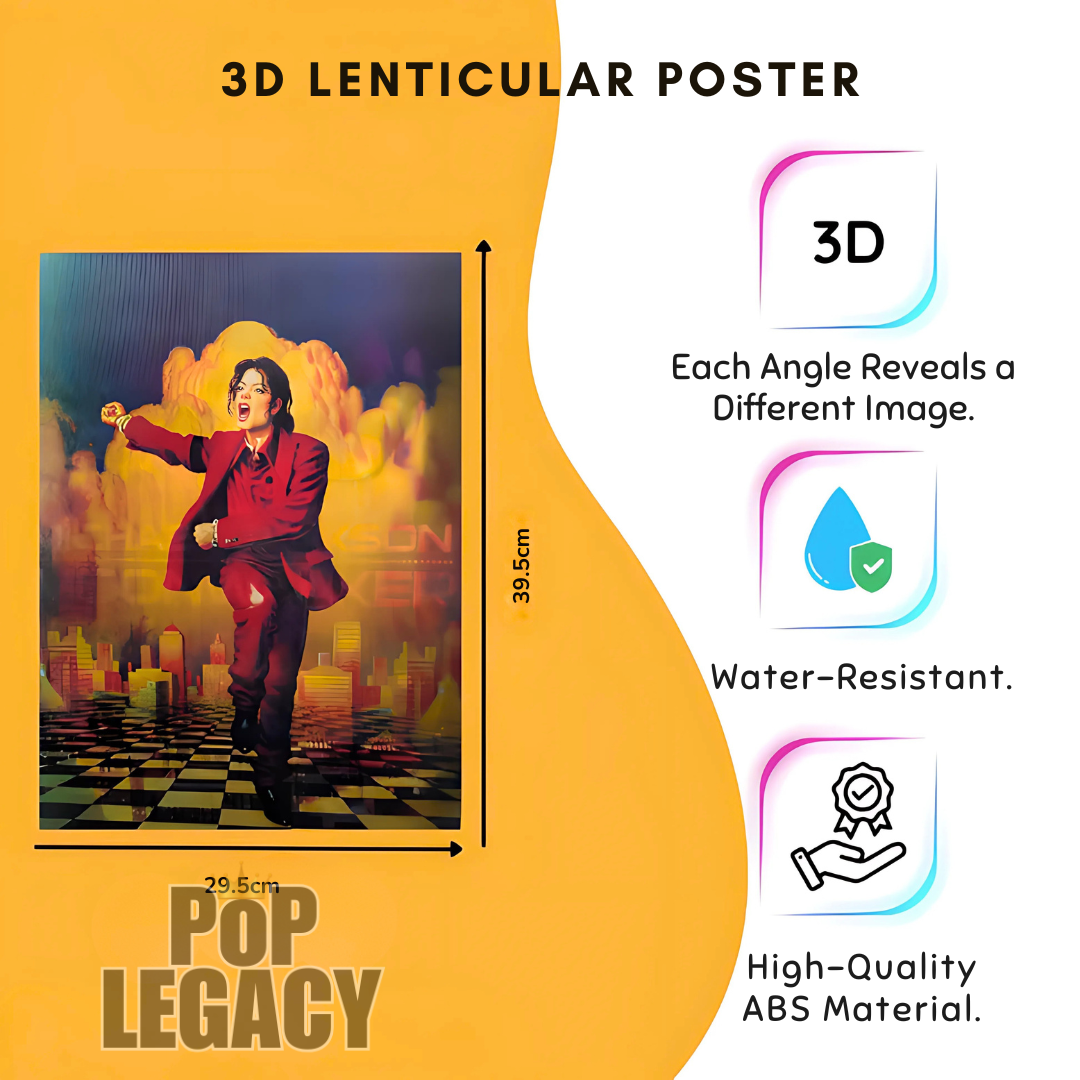 The Legend Pop in Motion 3D Art Poster